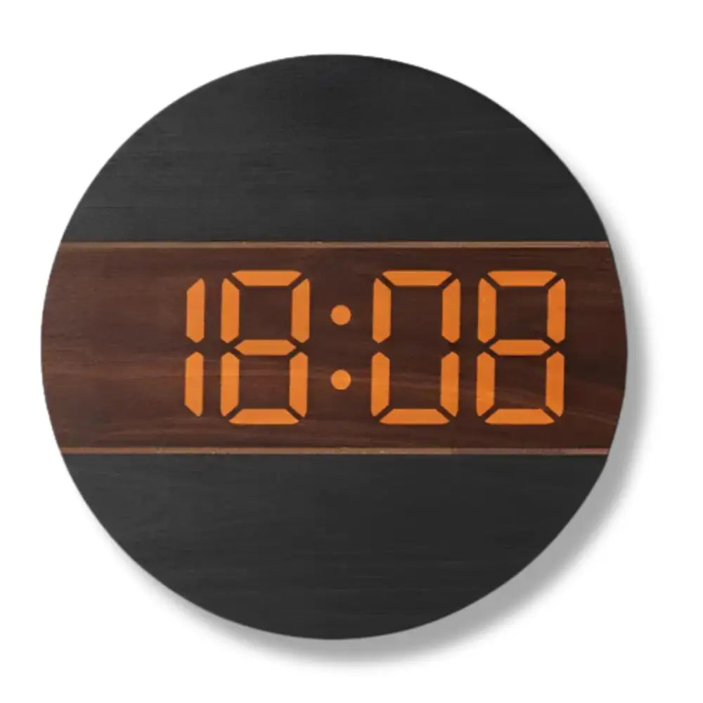 Wand-LED-Uhr aus Holz
