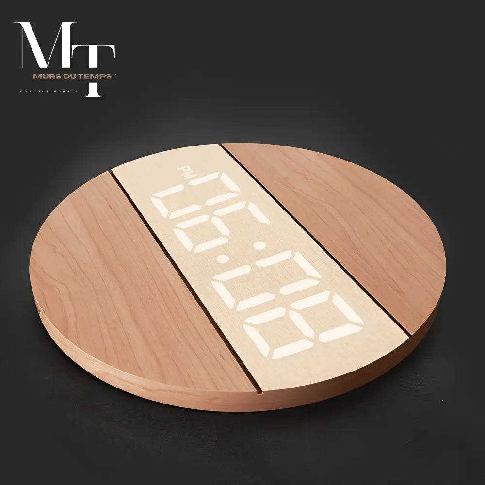 Wand-LED-Uhr aus Holz