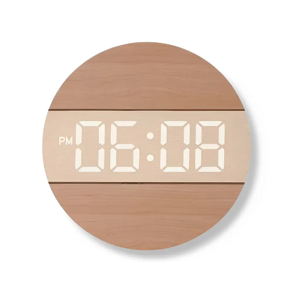 Wand-LED-Uhr aus Holz