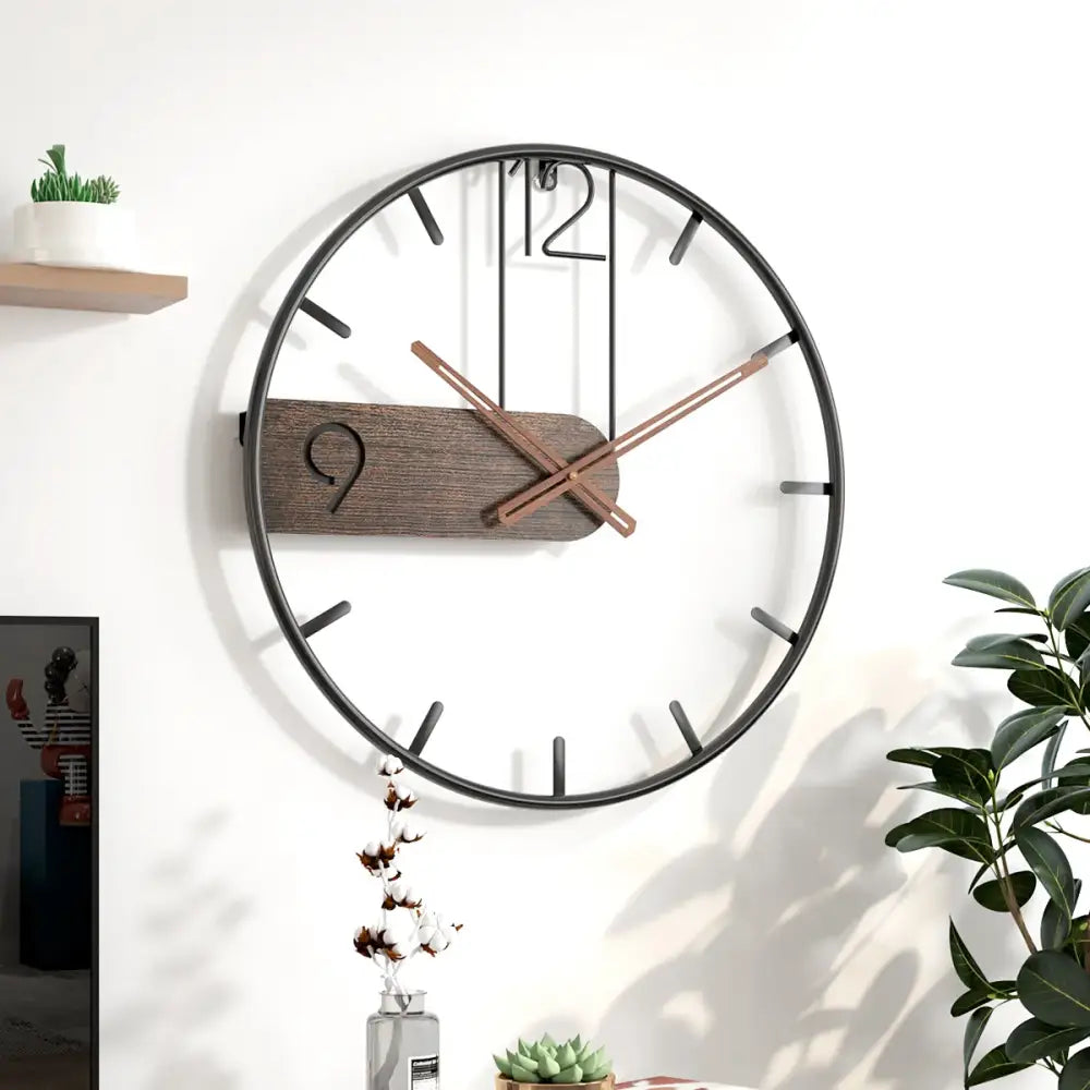 Moderne Rustikale Wanduhr