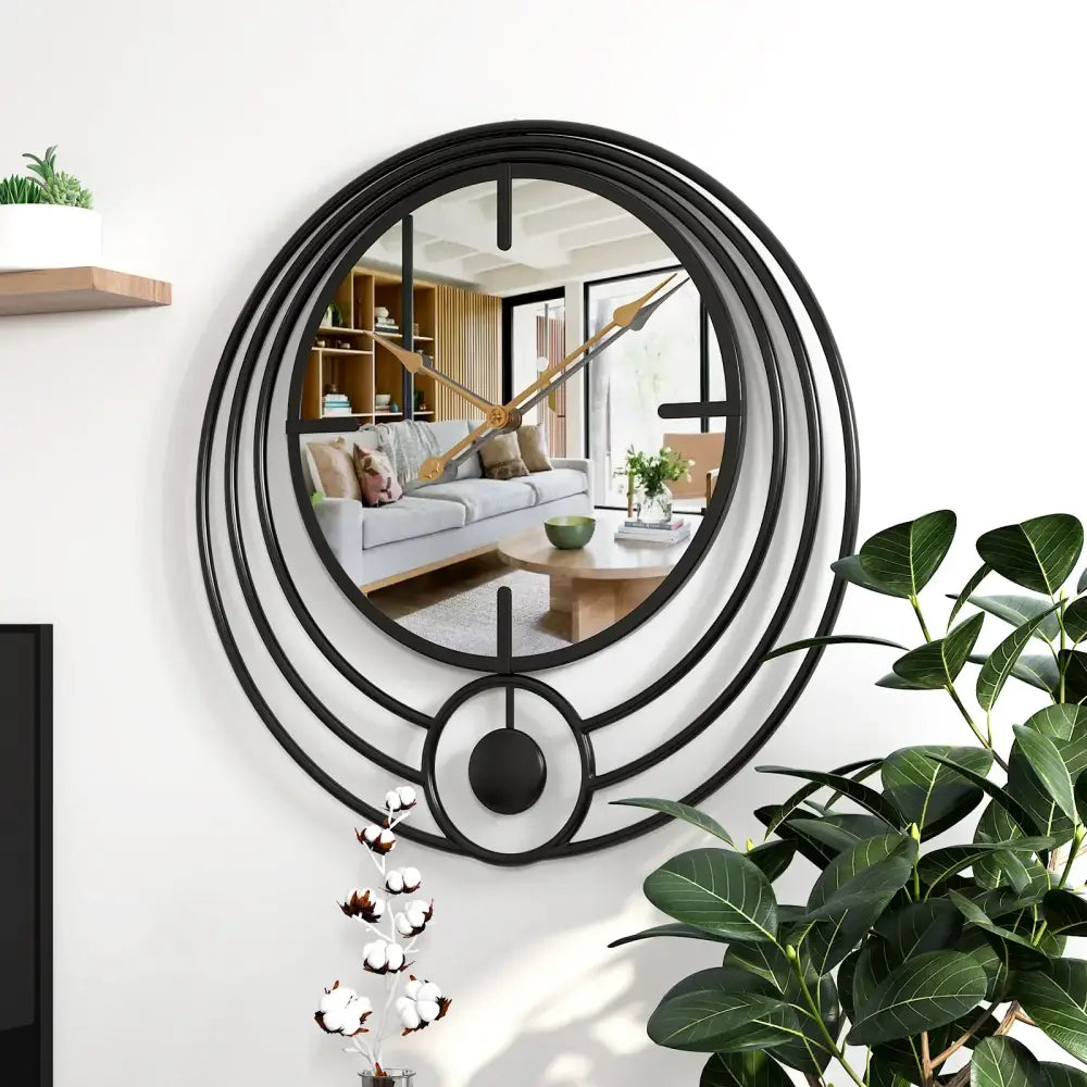 Wandspiegeluhr & Kreisdesign