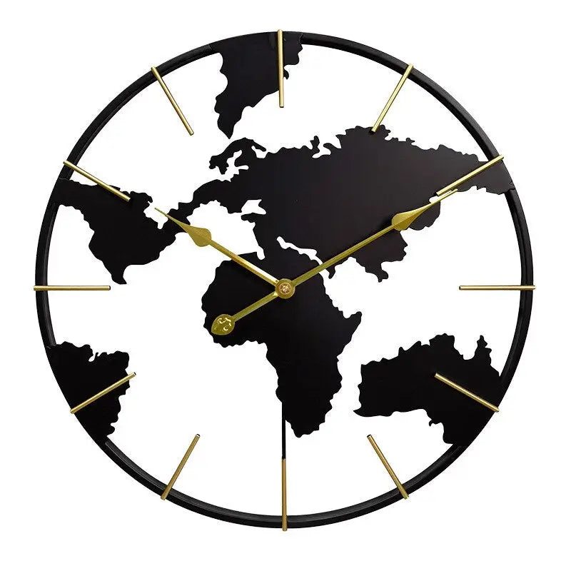 Wanduhr Weltkarte