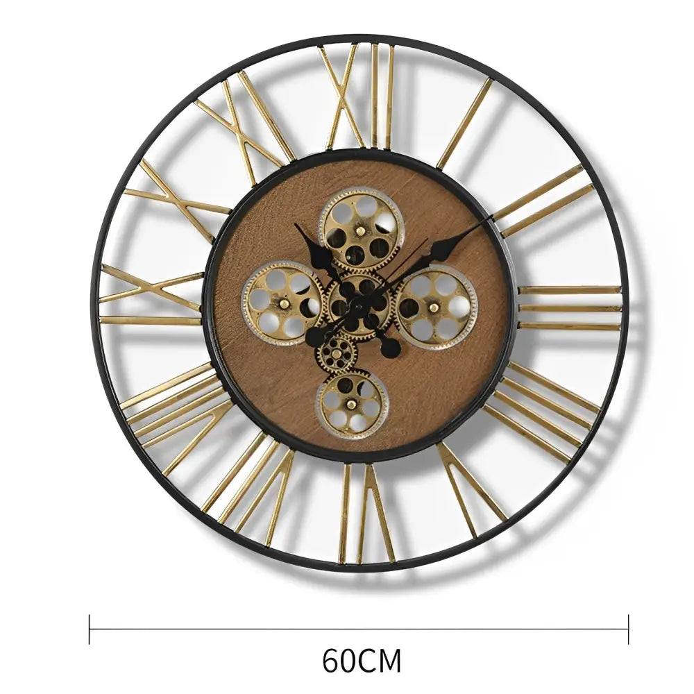 Große Steampunk-Wanduhr mit Zahnrädern
