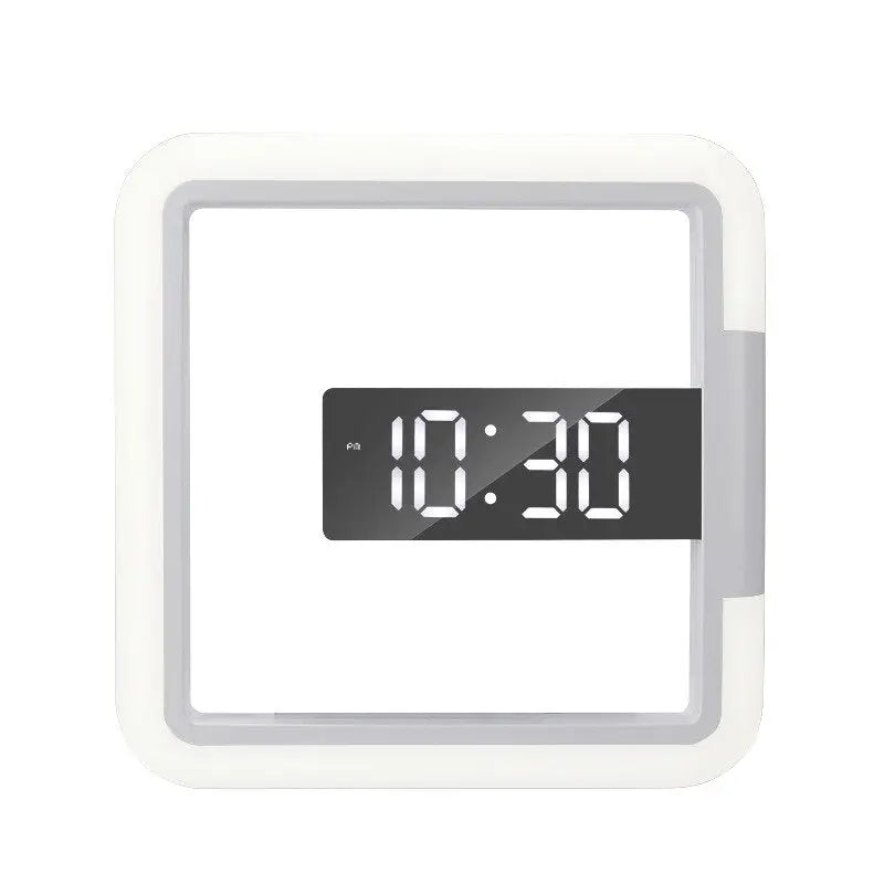 Leuchtende quadratische Wanduhr