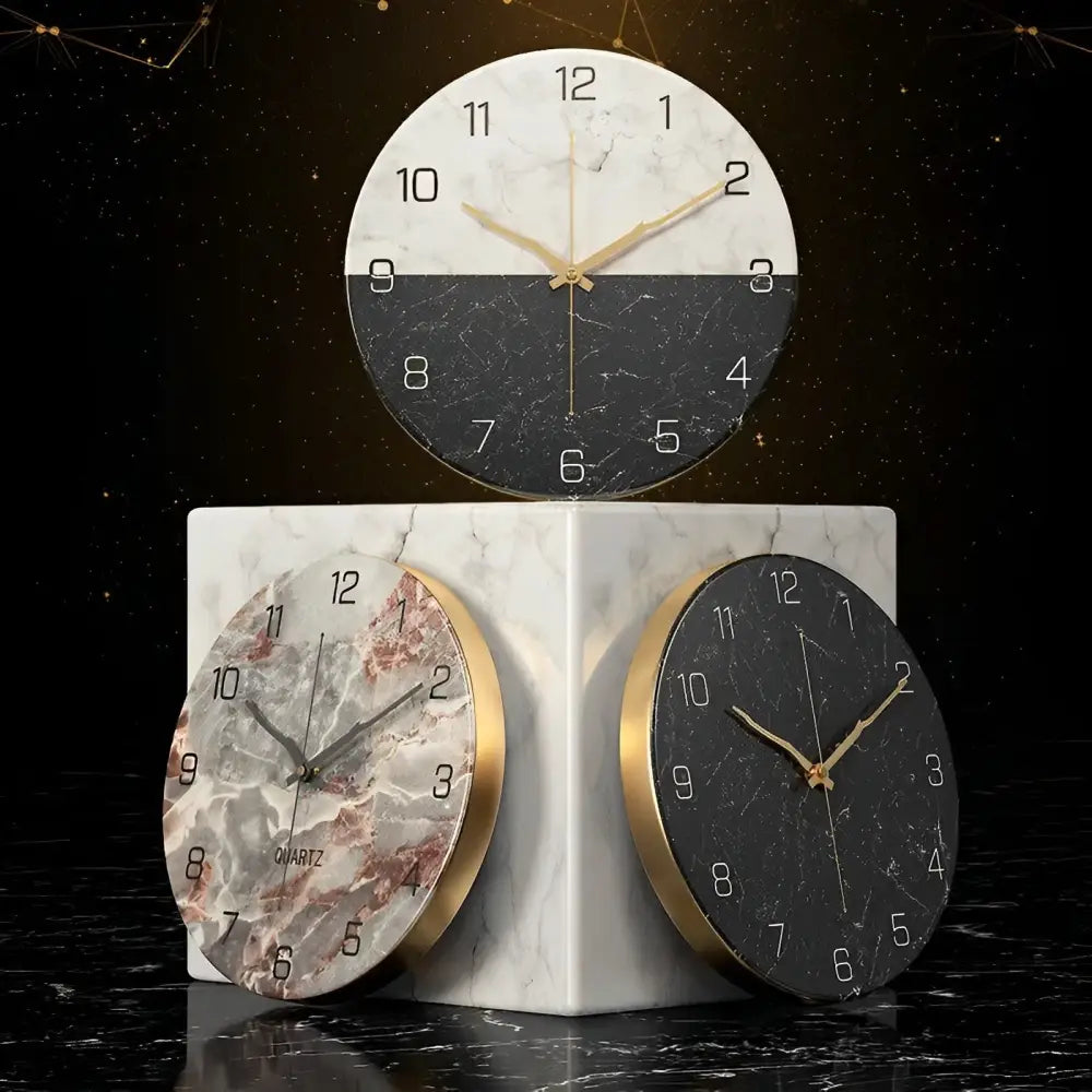 Wanduhr Design Marmoroptik
