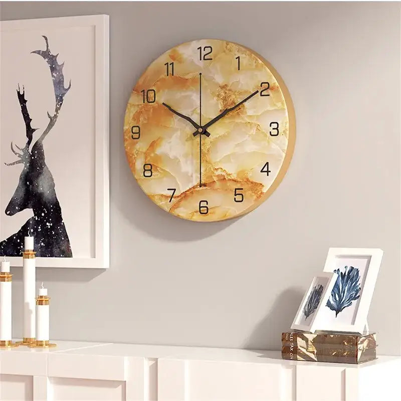 Wanduhr Design Marmoroptik
