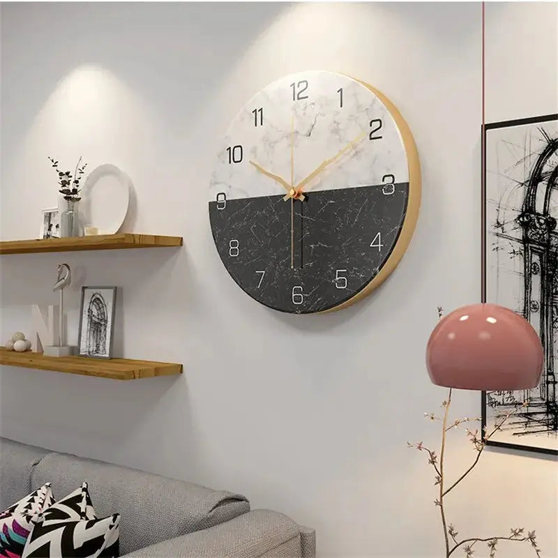 Wanduhr Design Marmoroptik