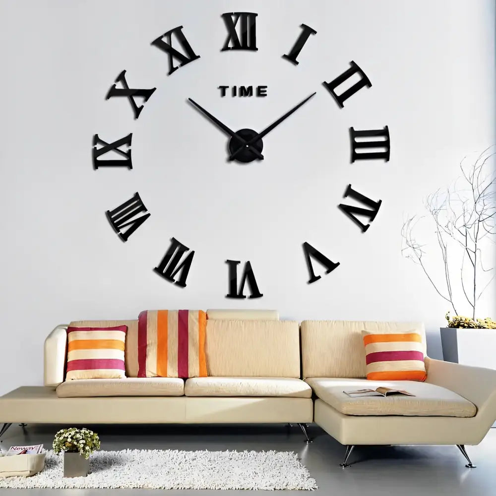 Römische Zahlen Wanduhr-Aufkleber