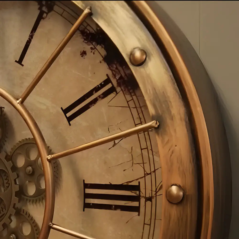 Industrielle Zahnrad-Wanduhr