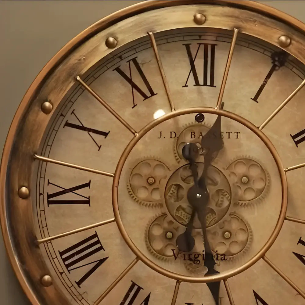Industrielle Zahnrad-Wanduhr