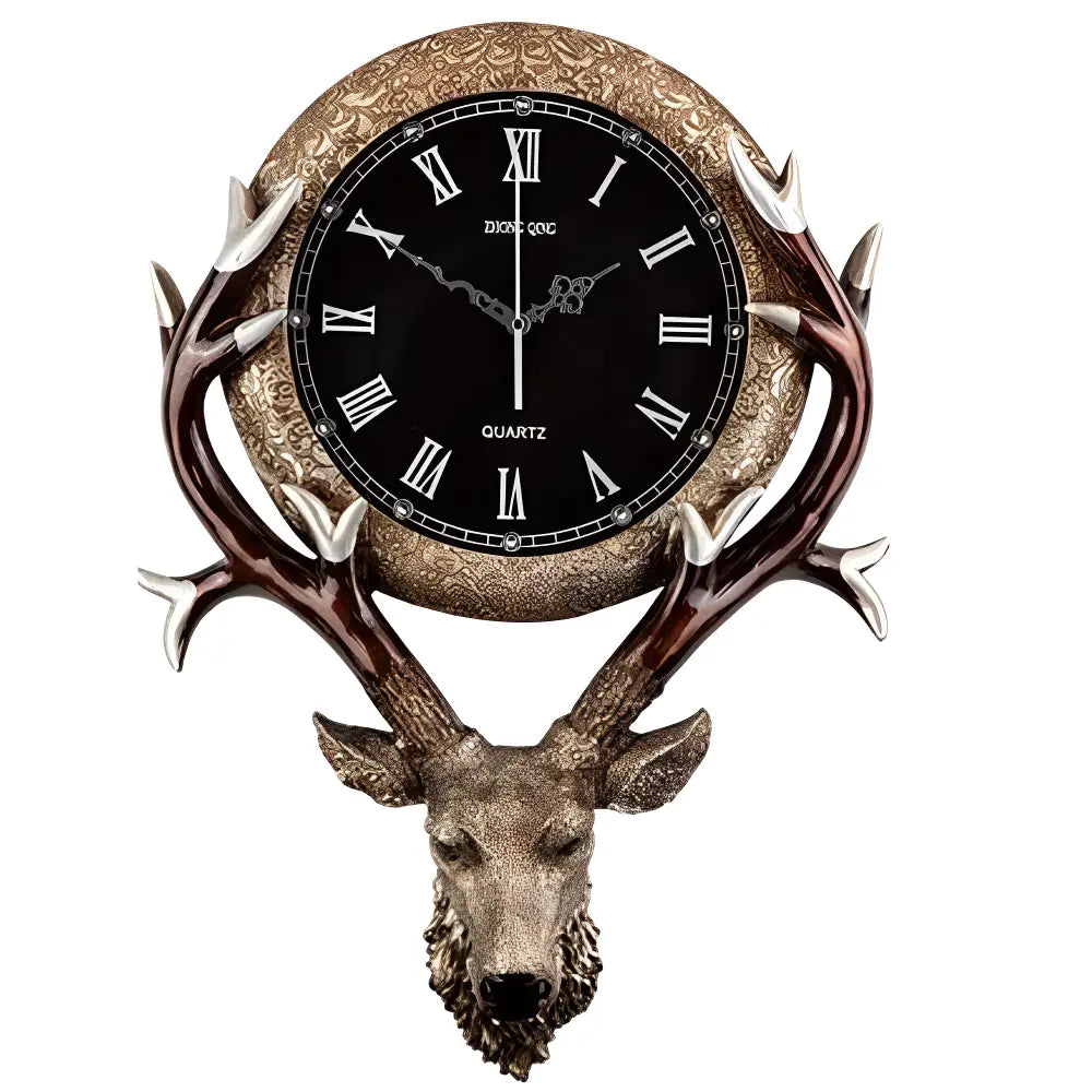 Wanduhr mit Hirschmotiv