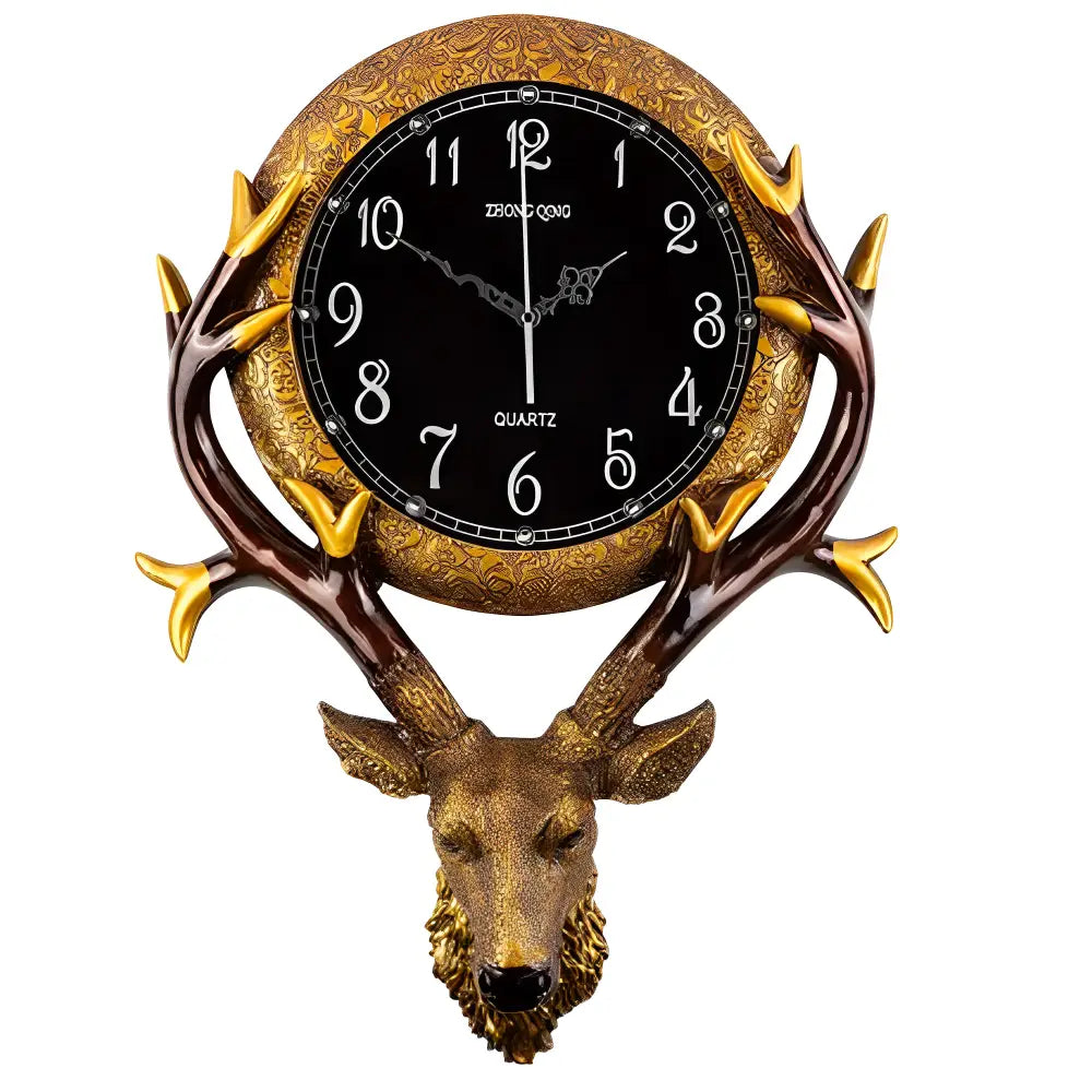 Wanduhr mit Hirschmotiv