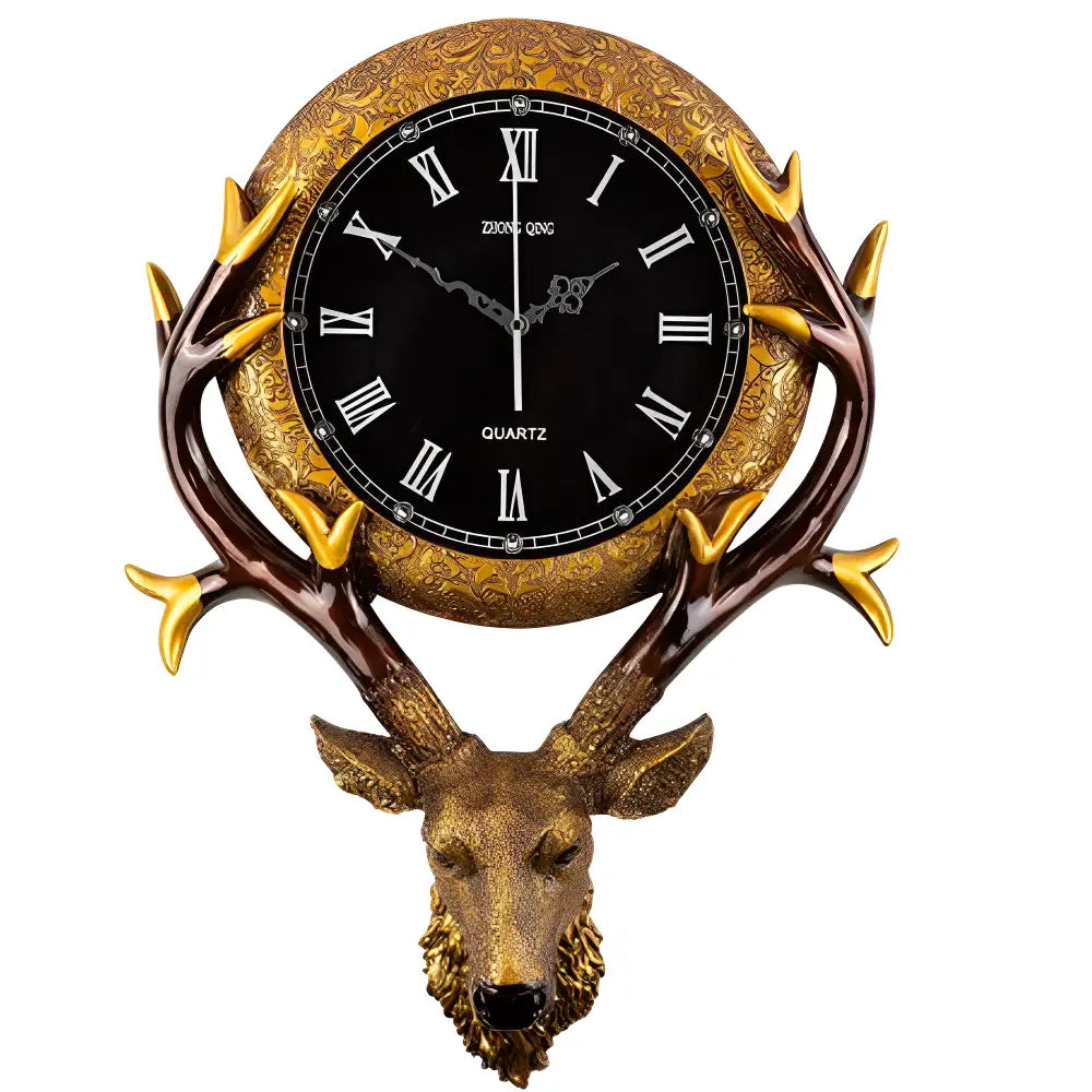 Wanduhr mit Hirschmotiv
