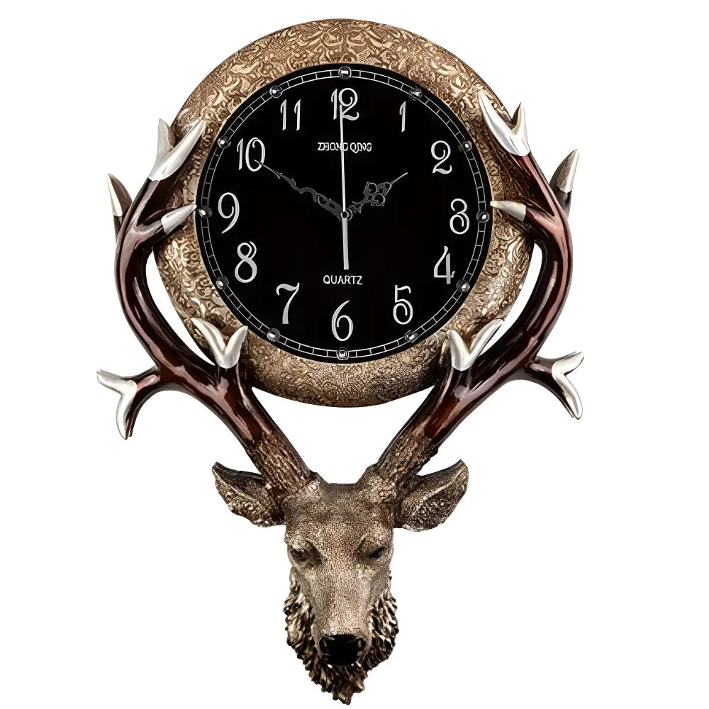 Wanduhr mit Hirschmotiv