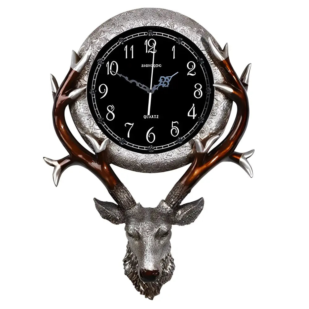 Wanduhr mit Hirschmotiv