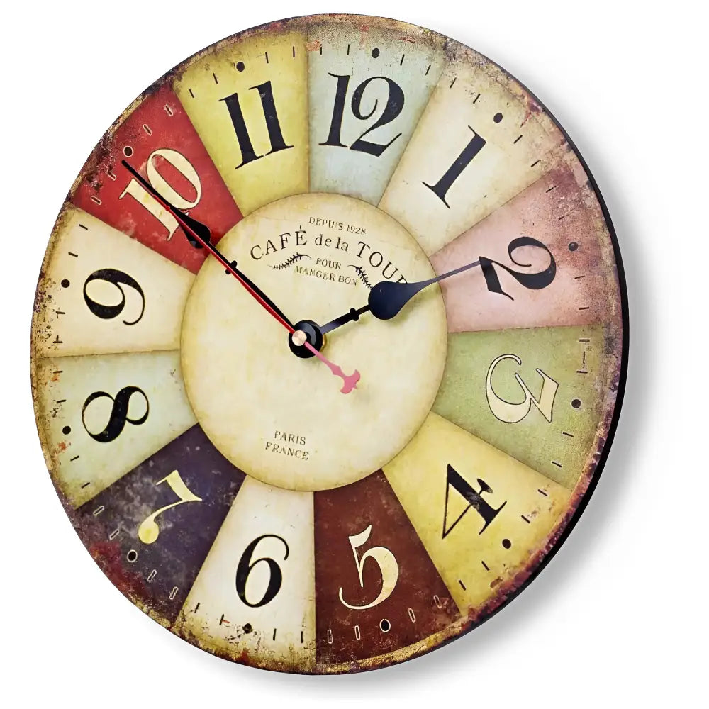 Vintage Wanduhr Café de la Tour