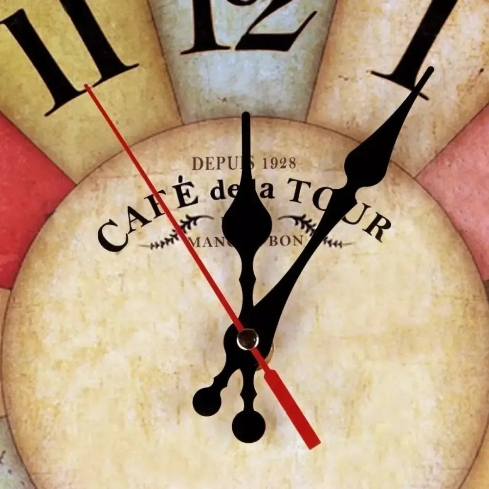 Vintage Wanduhr Café de la Tour