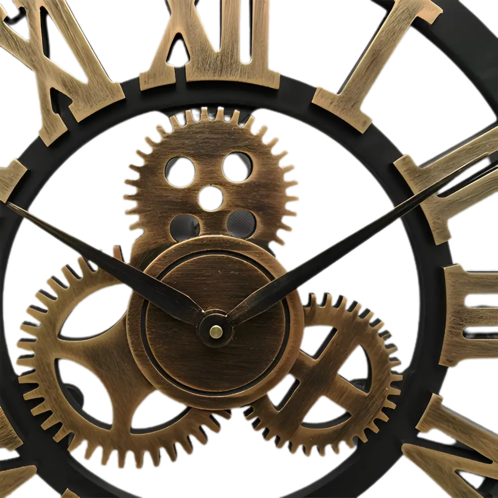 Steampunk Wanduhr mit Zahnrädern
