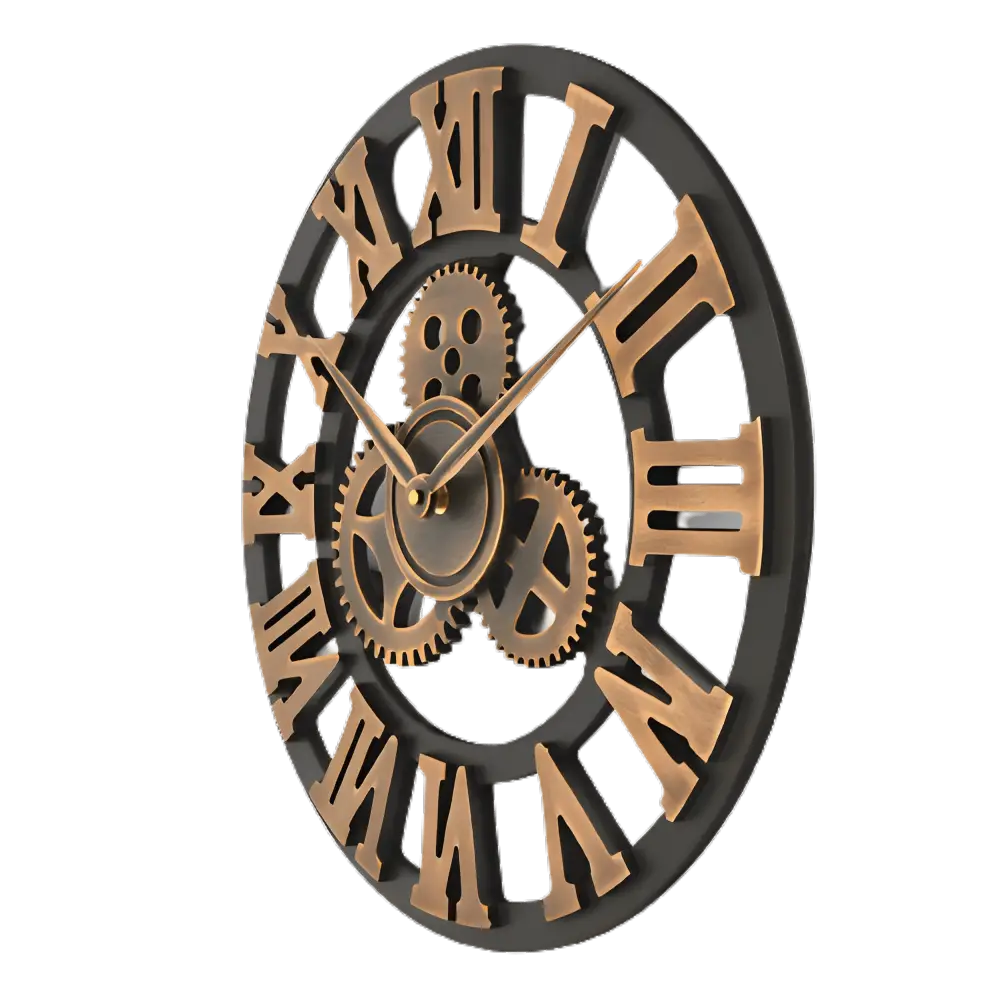 Steampunk Wanduhr mit Zahnrädern