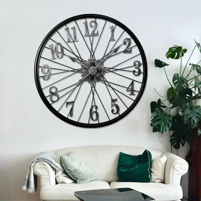 Wanduhr Vintage Zahnrad Rad