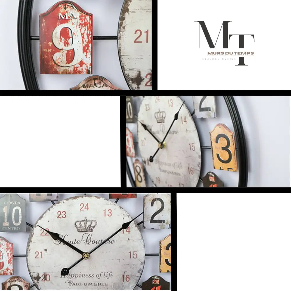 Wanduhr Vintage Parfümerie