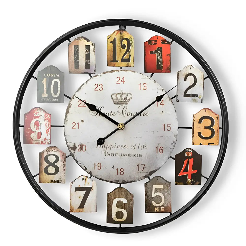 Wanduhr Vintage Parfümerie