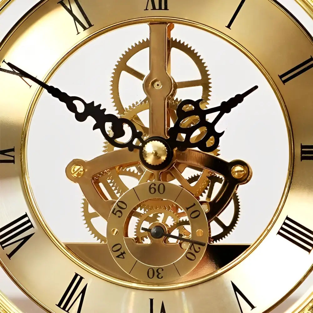 Mechanische Tischuhr in Gold
