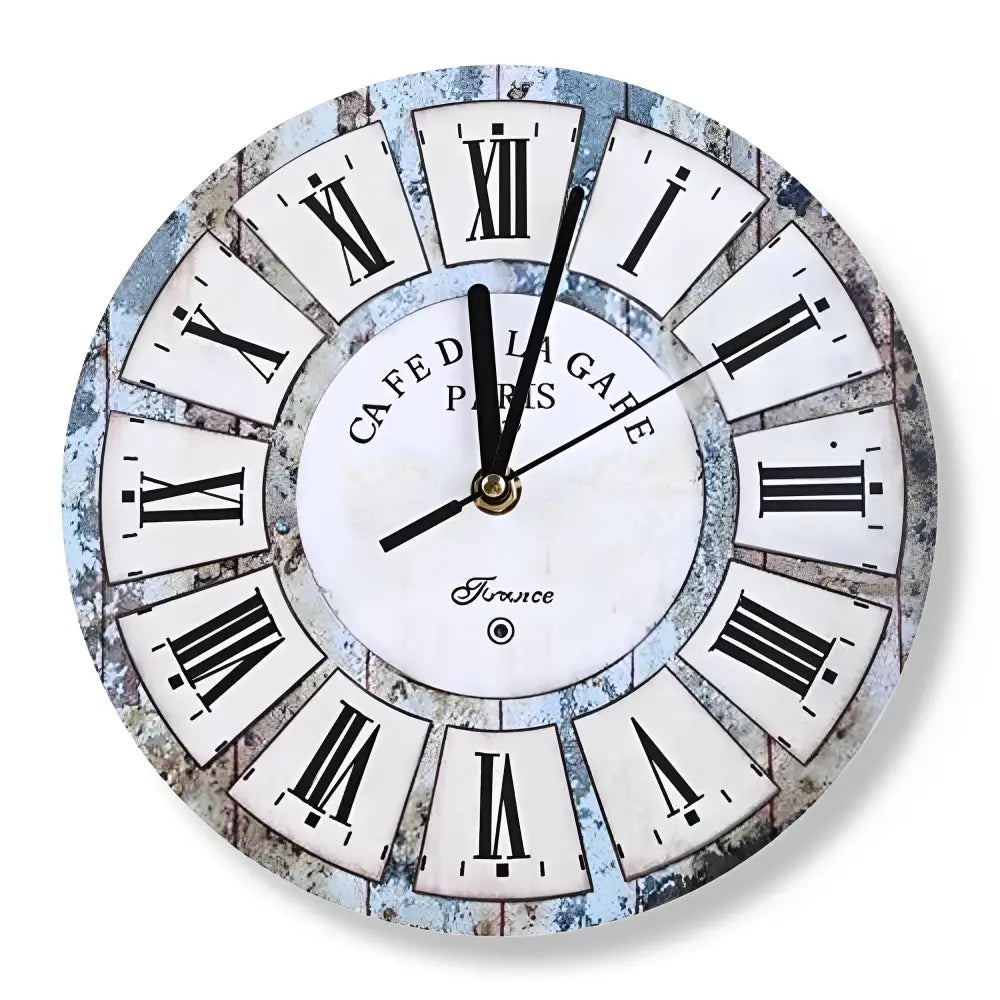 Kleine Vintage-Wanduhr Café de la Gare
