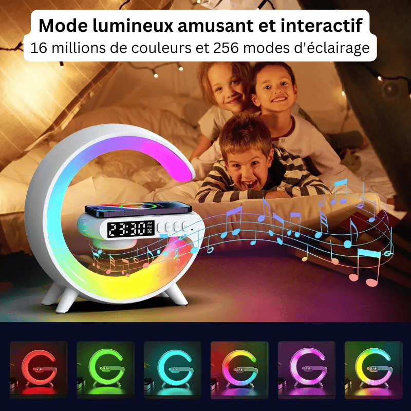 RGB-Wecker mit kabellosem Ladegerät