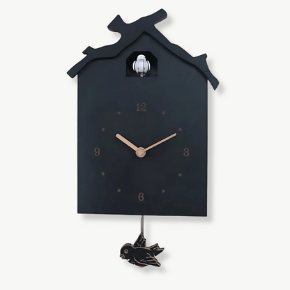 Moderne Kuckucksuhr Schwarz/Blau
