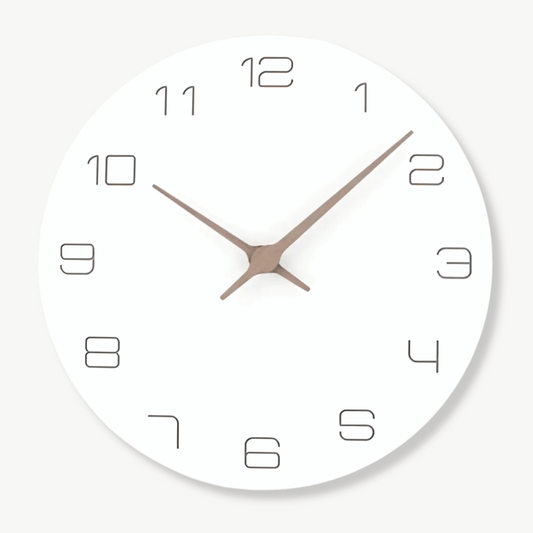 Wanduhr Weiß Holz