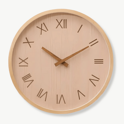 Wanduhr Holz Design römische Ziffern