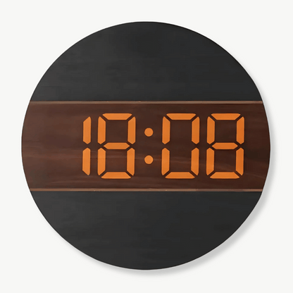 Wand-LED-Uhr aus Holz