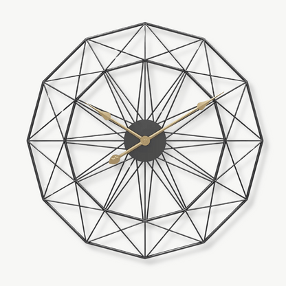 Nordische Metall-Wanduhr