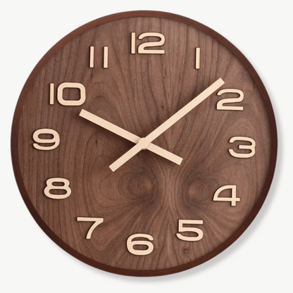 Wanduhr aus Nussbaumholz