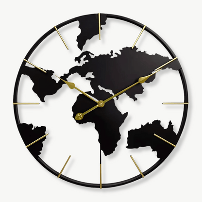 Wanduhr Weltkarte