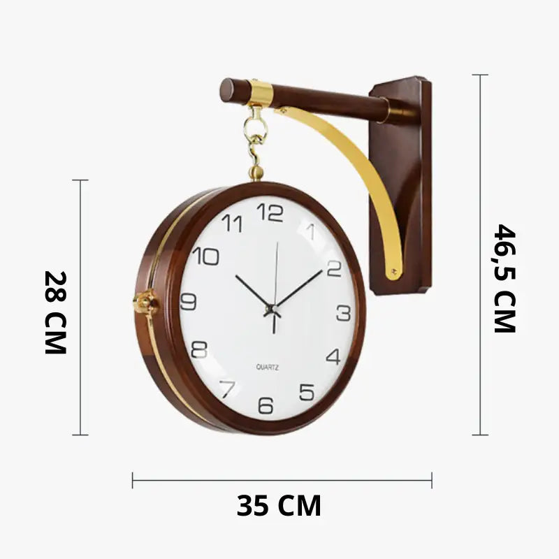 Doppelseitige Uhr zur Wohnzimmerdekoration
