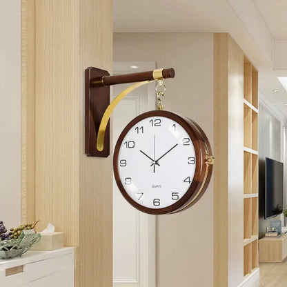 Doppelseitige Uhr zur Wohnzimmerdekoration