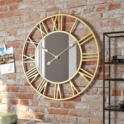 Wanduhr Römische Zahlen & Spiegel