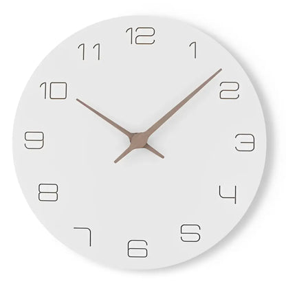 Wanduhr Weiß Holz