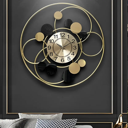 Wanduhr Kreis Design Gold