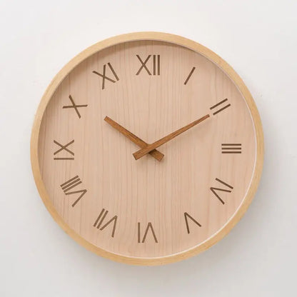 Wanduhr Holz Design römische Ziffern