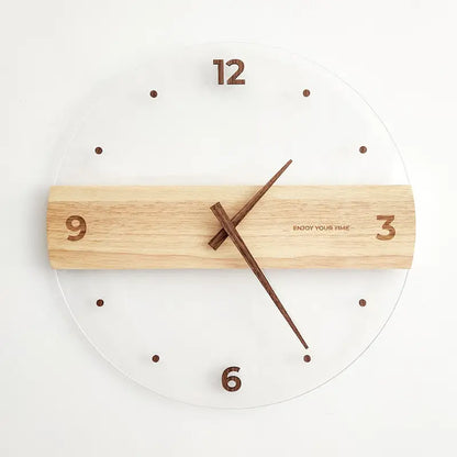 Wanduhr aus Holz und Acryl