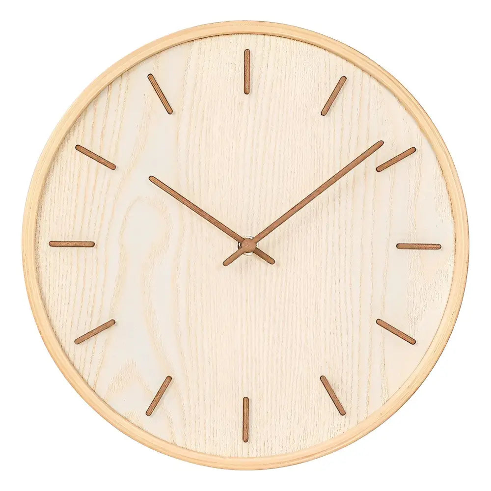 Wanduhr aus natürlichem Holz