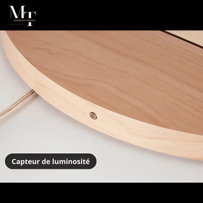Wand-LED-Uhr aus Holz
