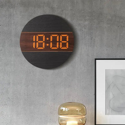 Wand-LED-Uhr aus Holz