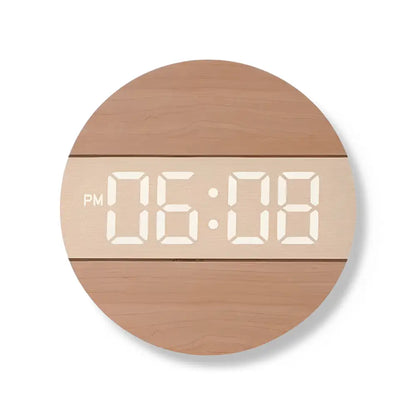 Wand-LED-Uhr aus Holz