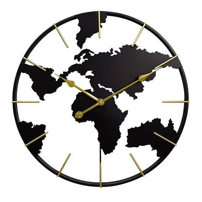 Wanduhr Weltkarte