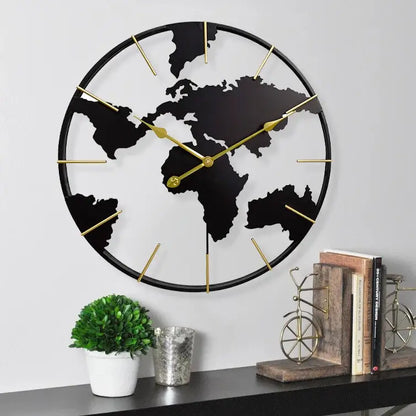 Wanduhr Weltkarte