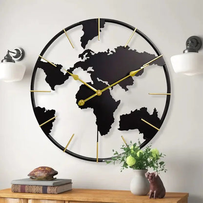 Wanduhr Weltkarte